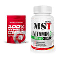 Basis-Set: Scitec 100% Whey Protein + MST Vitamin C 1000 + Zinc 100 – alle enthaltenen Artikel