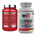 Basis-Set: Scitec 100% Whey Professional + MST All Vitamins 60 Pillen – alle enthaltenen Artikel