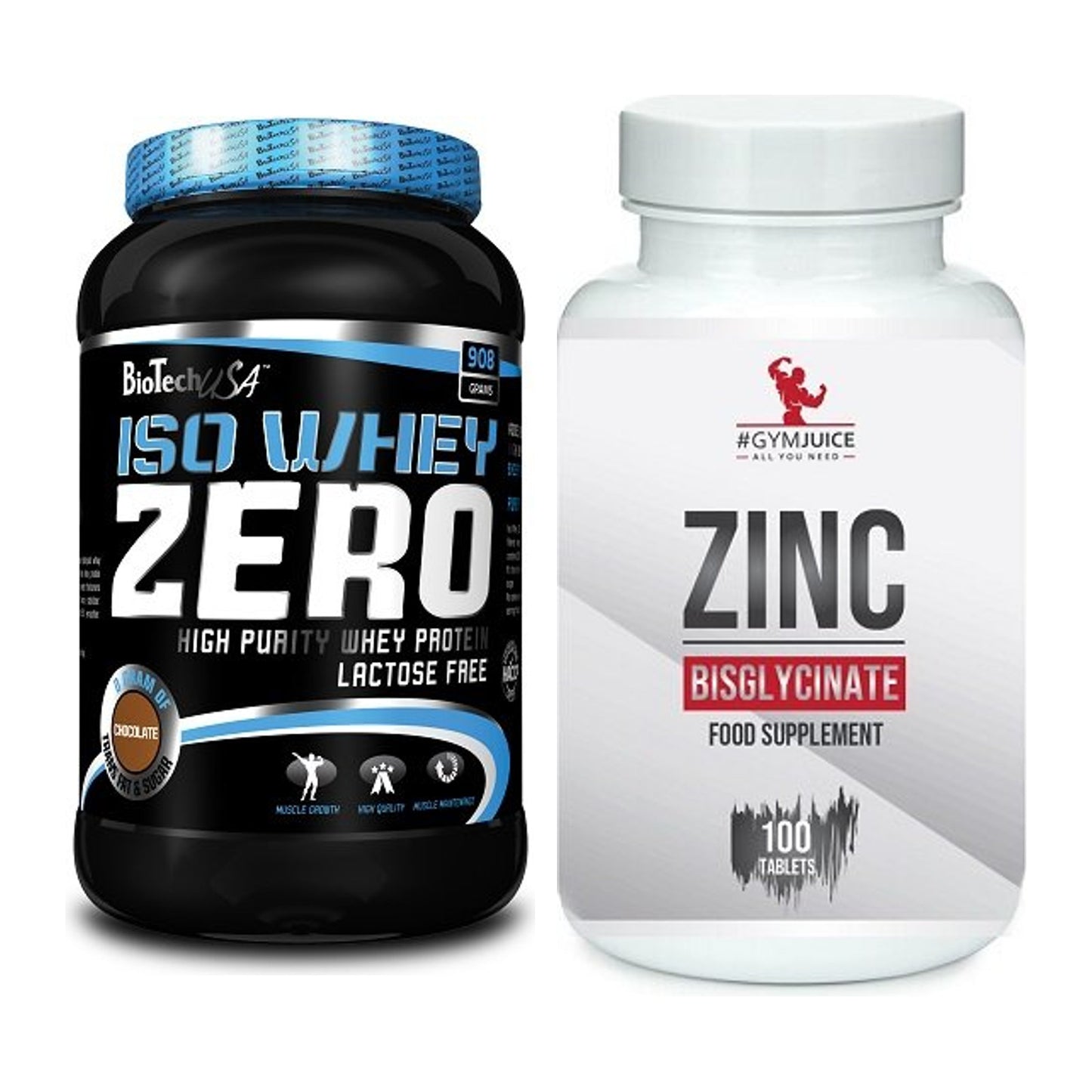 Basis-Set: BioTech Iso Whey Zero + #GYMJUICE ZINC Bisglycinate – alle enthaltenen Artikel