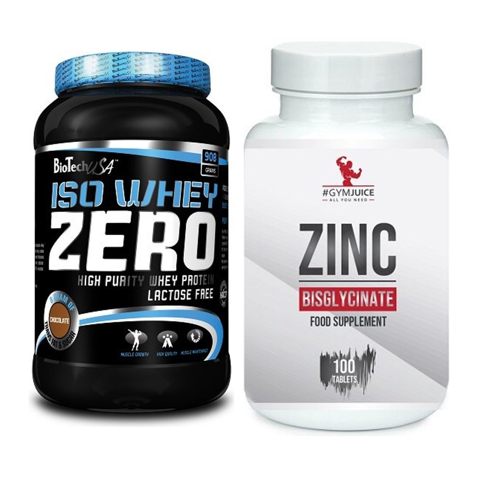 Basis-Set: BioTech Iso Whey Zero + #GYMJUICE ZINC Bisglycinate – alle enthaltenen Artikel
