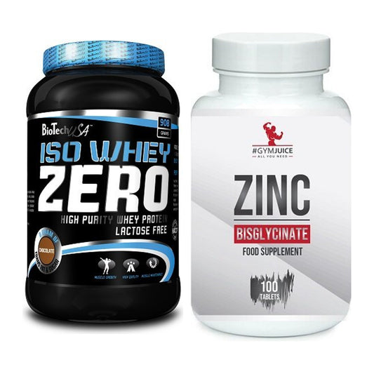 Basis-Set: BioTech Iso Whey Zero + #GYMJUICE ZINC Bisglycinate – alle enthaltenen Artikel