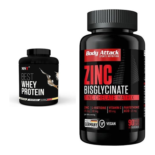 Basis-Set: MST Best Whey Protein + Body Attack Zink Bisglycinate – alle enthaltenen Artikel