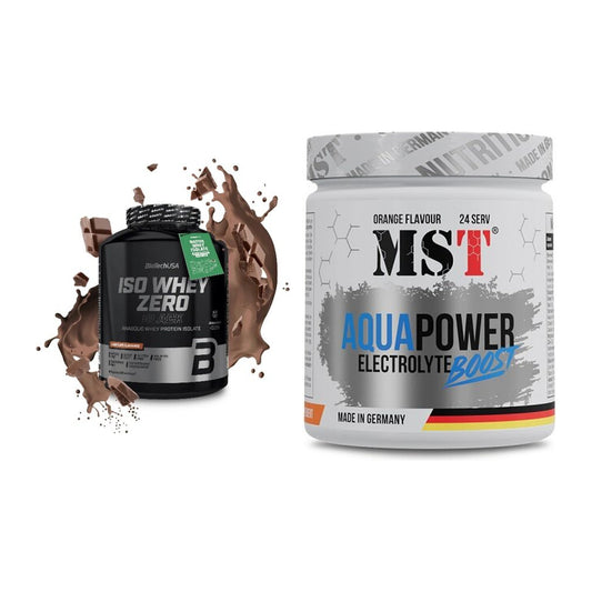 Basis-Set: BioTech Iso Whey Zero Black + MST Aqua Power Electrolyte – alle enthaltenen Artikel