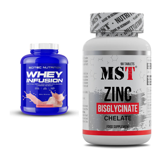 Basis-Set: Scitec Whey Infusion + MST Zinc Chelate Bisglycinate – alle enthaltenen Artikel