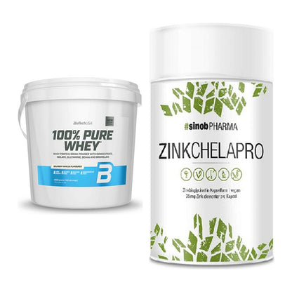 Basis-Set: BioTech 100% Pure Whey + Sinob Zink Chelapro – alle enthaltenen Artikel
