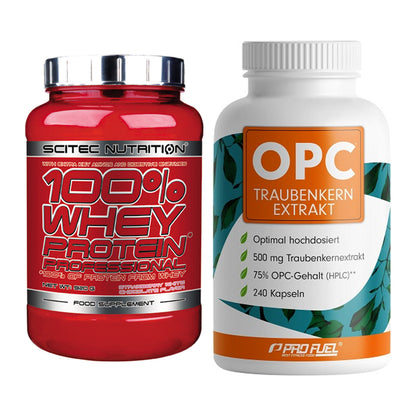 Basis-Set: Scitec 100% Whey + ProFuel OPC Traubenkernextra – alle enthaltenen Artikel
