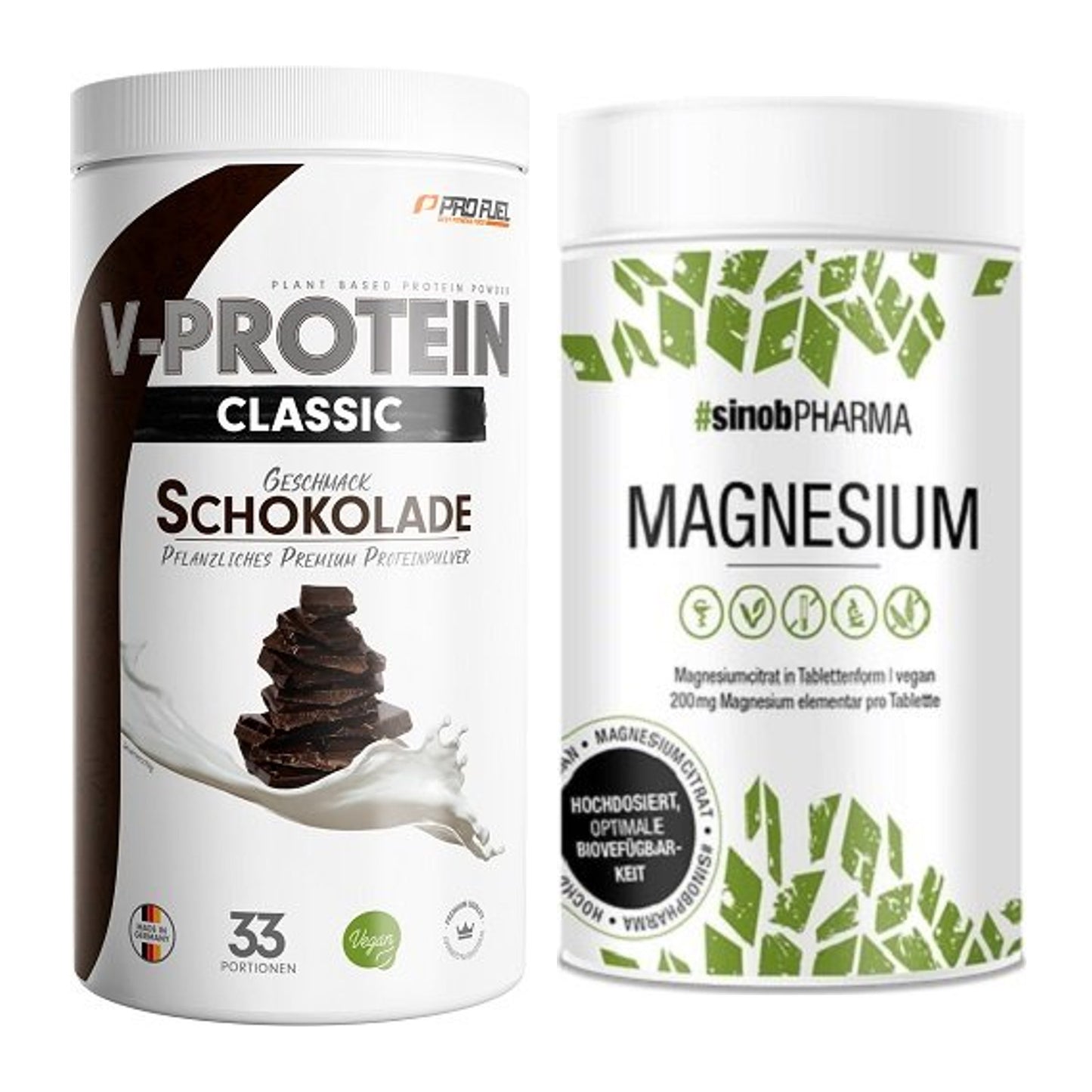 Basis-Set: ProFuel VEGAN PROTEIN + Sinob Magnesium Citrat – alle enthaltenen Artikel