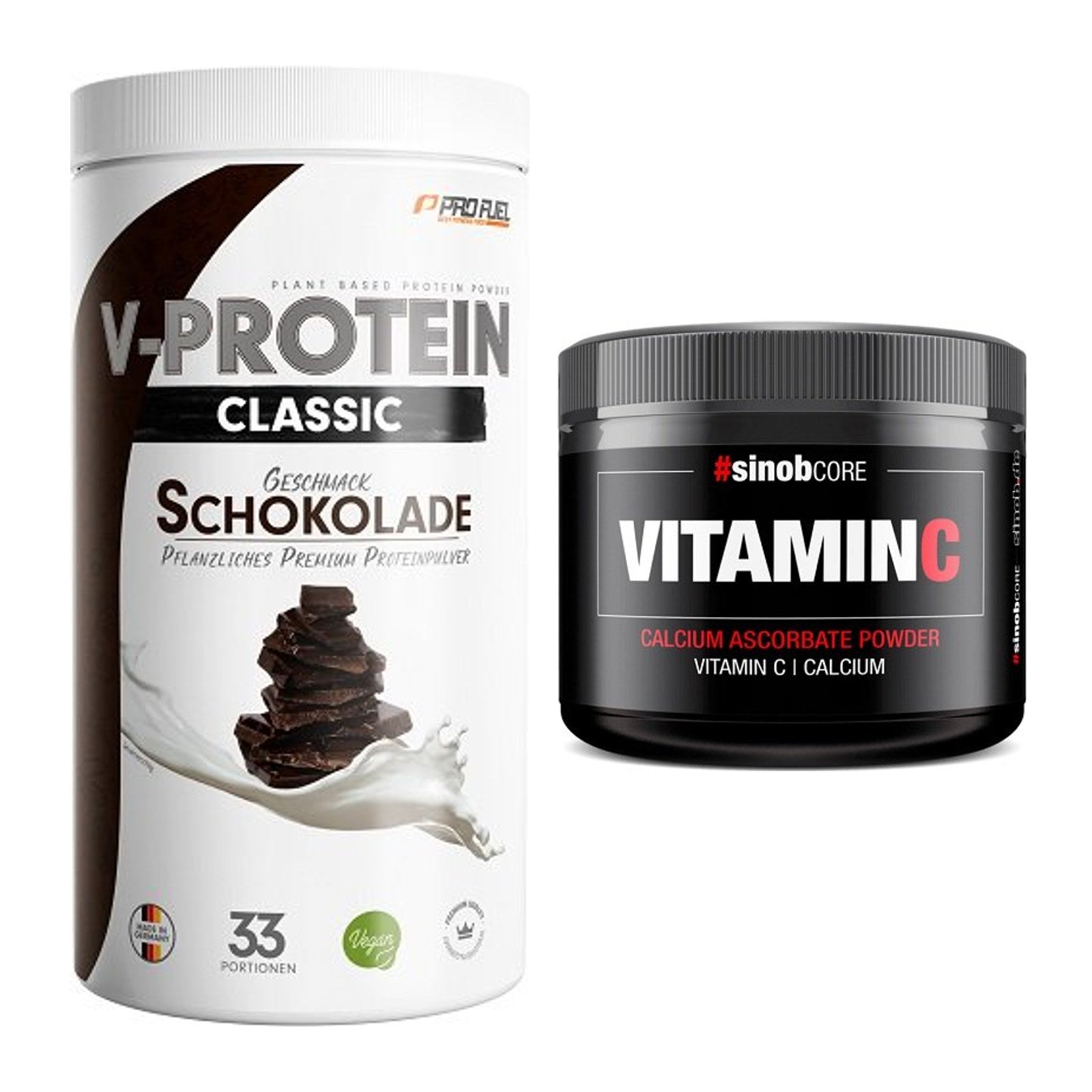 Basis-Set: ProFuel VEGAN PROTEIN + Sinob Vitamin C Calcium Ascorbate – alle enthaltenen Artikel