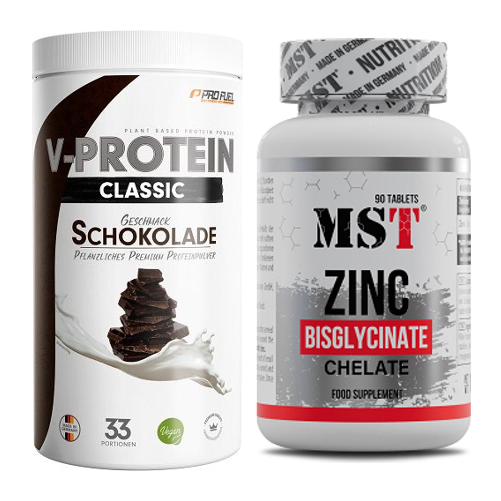 Basis-Set: ProFuel VEGAN PROTEIN + MST Zinc Chelate Bisglycinate – alle enthaltenen Artikel