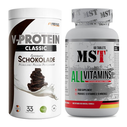 Basis-Set: ProFuel VEGAN PROTEIN + MST All Vitamins 60 Pillen – alle enthaltenen Artikel