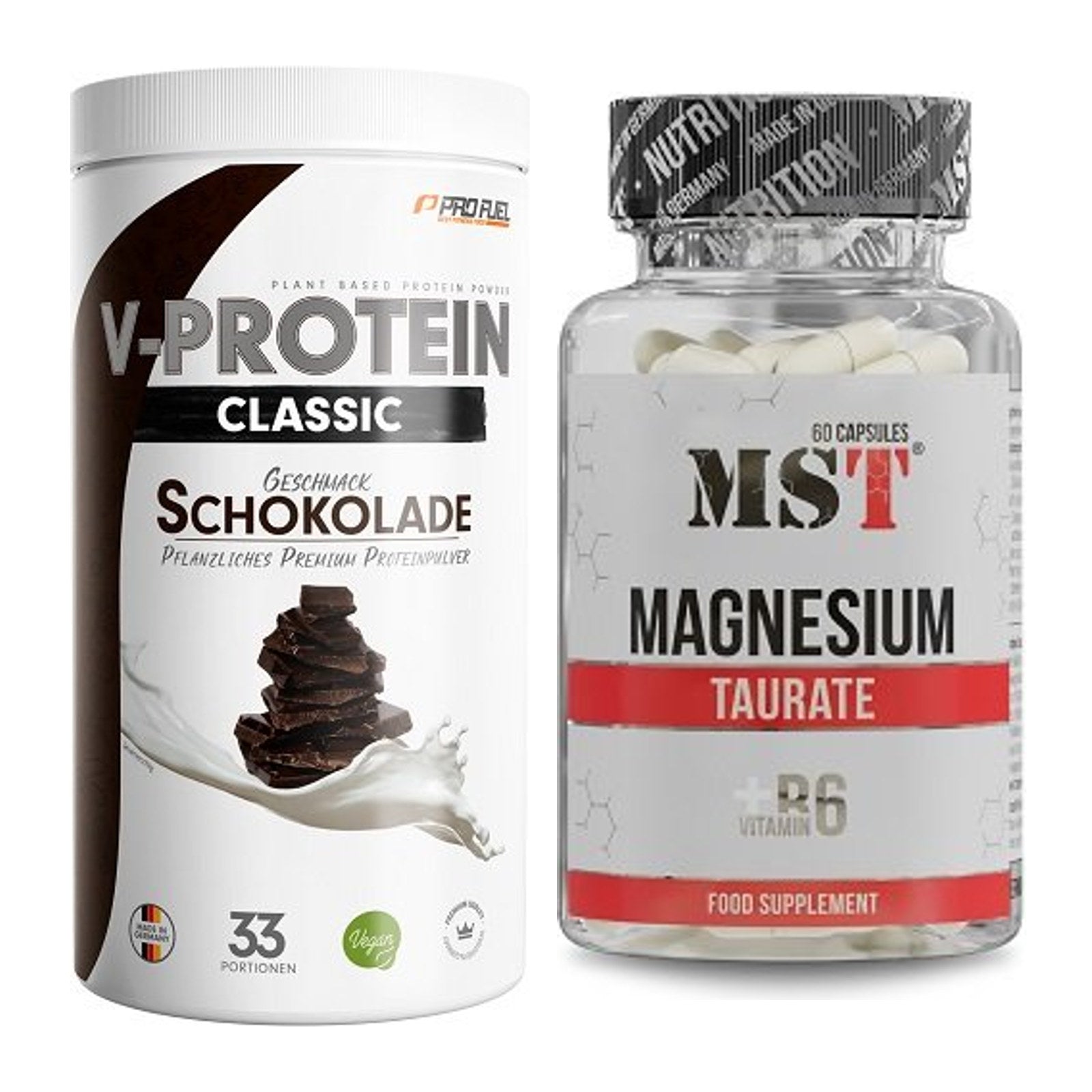 Basis-Set: ProFuel VEGAN PROTEIN + MST Magnesium Taurat – alle enthaltenen Artikel