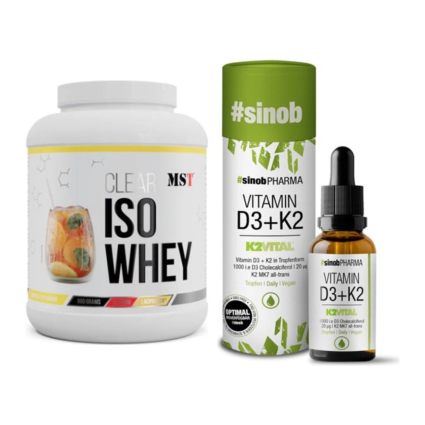 Basis-Set: MST Iso Clear + Sinob Vitamin D3 + K2 Tropfen – alle enthaltenen Artikel