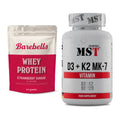 Basis-Set: Barebells Whey Protein + MST Vitamin D3 + K2 + MK-7 – alle enthaltenen Artikel