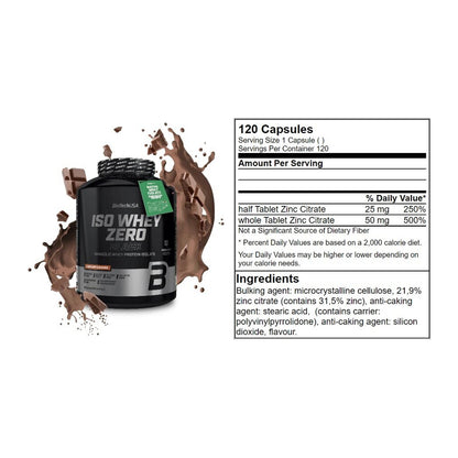 Basis-Set: BioTech Iso Whey Zero Black + GN Zinc Citrate 120 Tabl. – alle enthaltenen Artikel