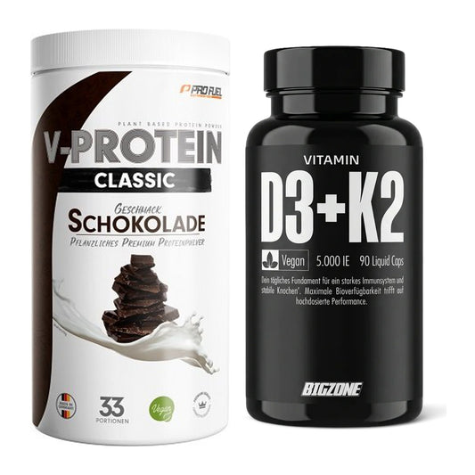 Basis-Set: ProFuel VEGAN PROTEIN + Big Zone Vitamin D3 + K2 – alle enthaltenen Artikel