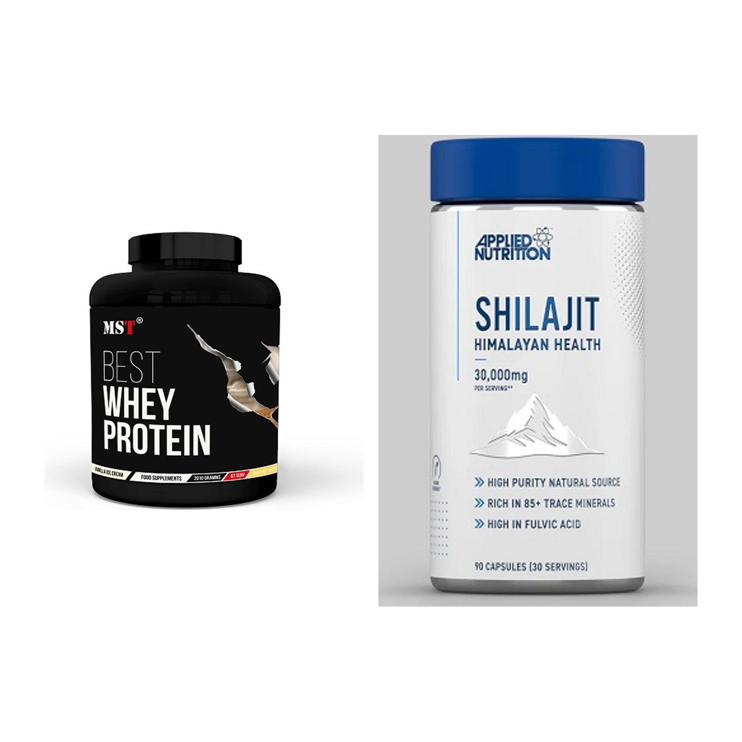 Basis-Set: MST Best Whey Protein + Applied Nutrition Shilajit – alle enthaltenen Artikel