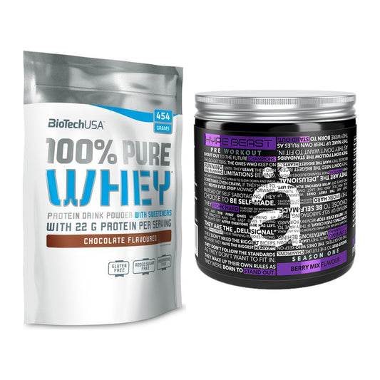 Basis-Set: BioTech 100% Pure Whey + Nanosupps Hype Beast – alle enthaltenen Artikel