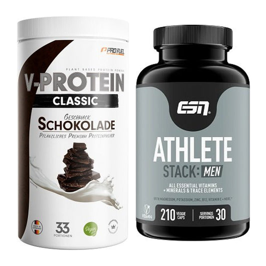Basis-Set: ProFuel VEGAN PROTEIN + ESN Athlete Stack:MEN – alle enthaltenen Artikel