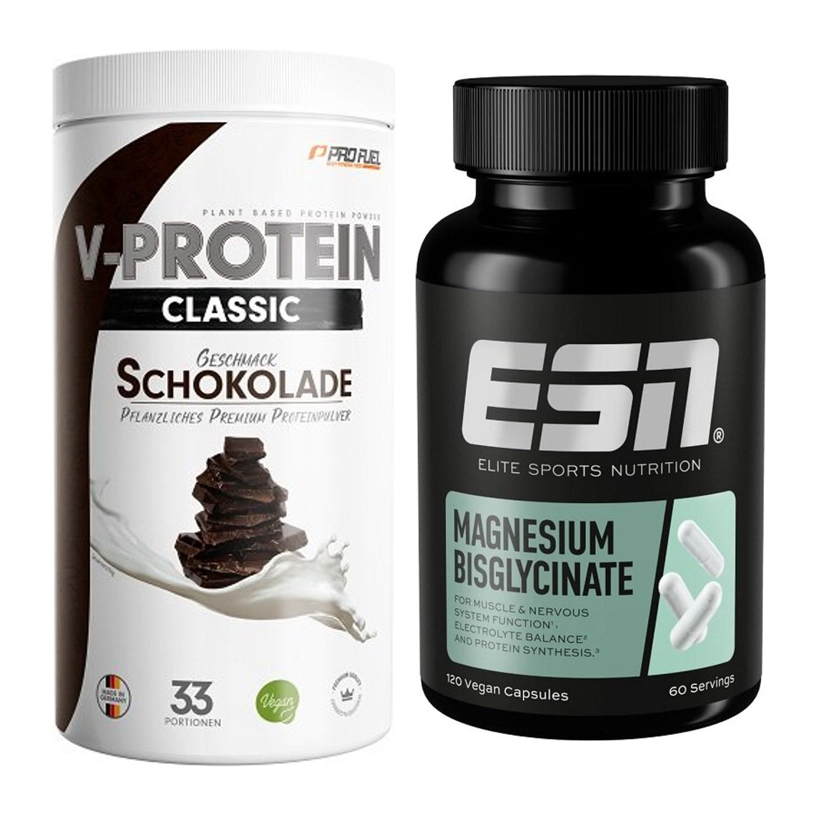 Basis-Set: ProFuel VEGAN PROTEIN + ESN Magnesium Bisglycinat – alle enthaltenen Artikel