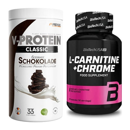 Basis-Set: ProFuel VEGAN PROTEIN + BioTech L-Carnitine + Chrome – alle enthaltenen Artikel