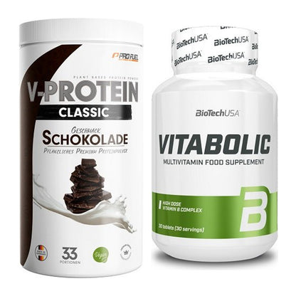 Basis-Set: ProFuel VEGAN PROTEIN + BioTech Vitabolic 30 Tabl. – alle enthaltenen Artikel