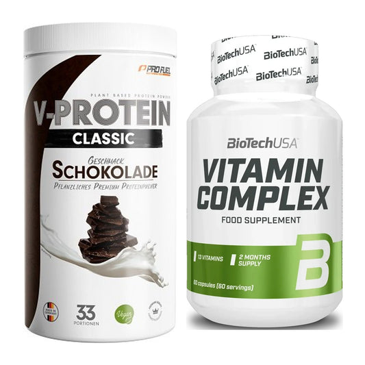 Basis-Set: ProFuel VEGAN PROTEIN + BioTech Vitamin Complex – alle enthaltenen Artikel