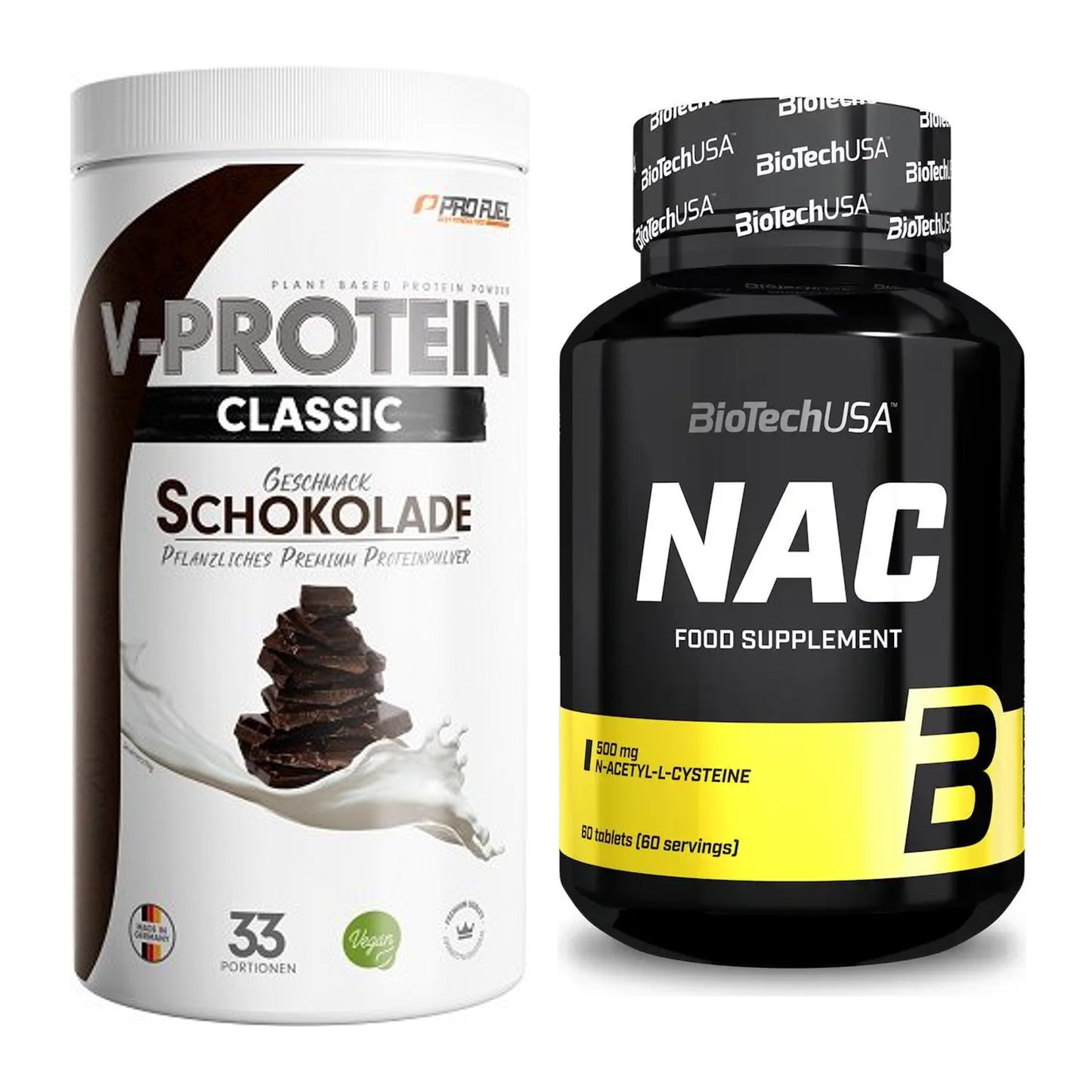 Basis-Set: ProFuel VEGAN PROTEIN + BioTech NAC – alle enthaltenen Artikel
