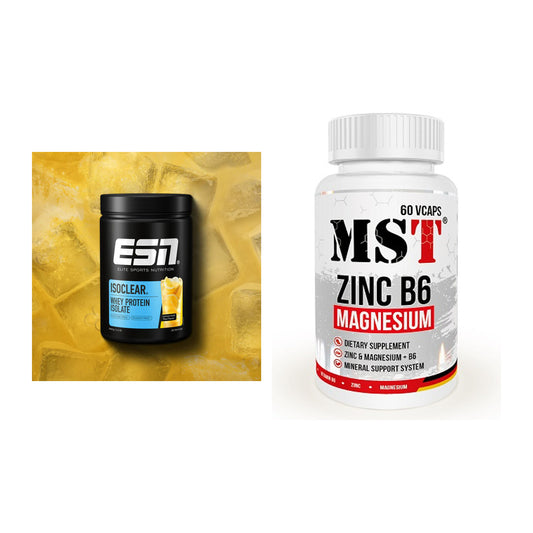 Basis-Set: ESN ISOCLEAR Whey Isolate + MST Zinc + Magnesium + B6 60 – alle enthaltenen Artikel