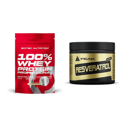 Basis-Set: Scitec 100% Whey Protein + Peak Resveratrol – alle enthaltenen Artikel