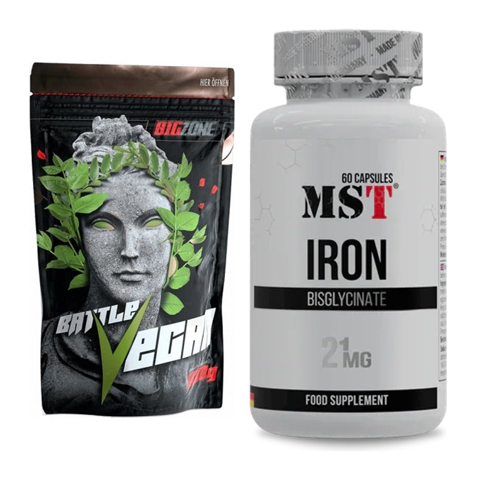 Basis-Set: Big Zone Battle Vegan + MST Iron Bisglycinate – alle enthaltenen Artikel