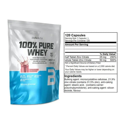 Basis-Set: BioTech 100% Pure Whey + GN Zinc Citrate 120 Tabl. – alle enthaltenen Artikel