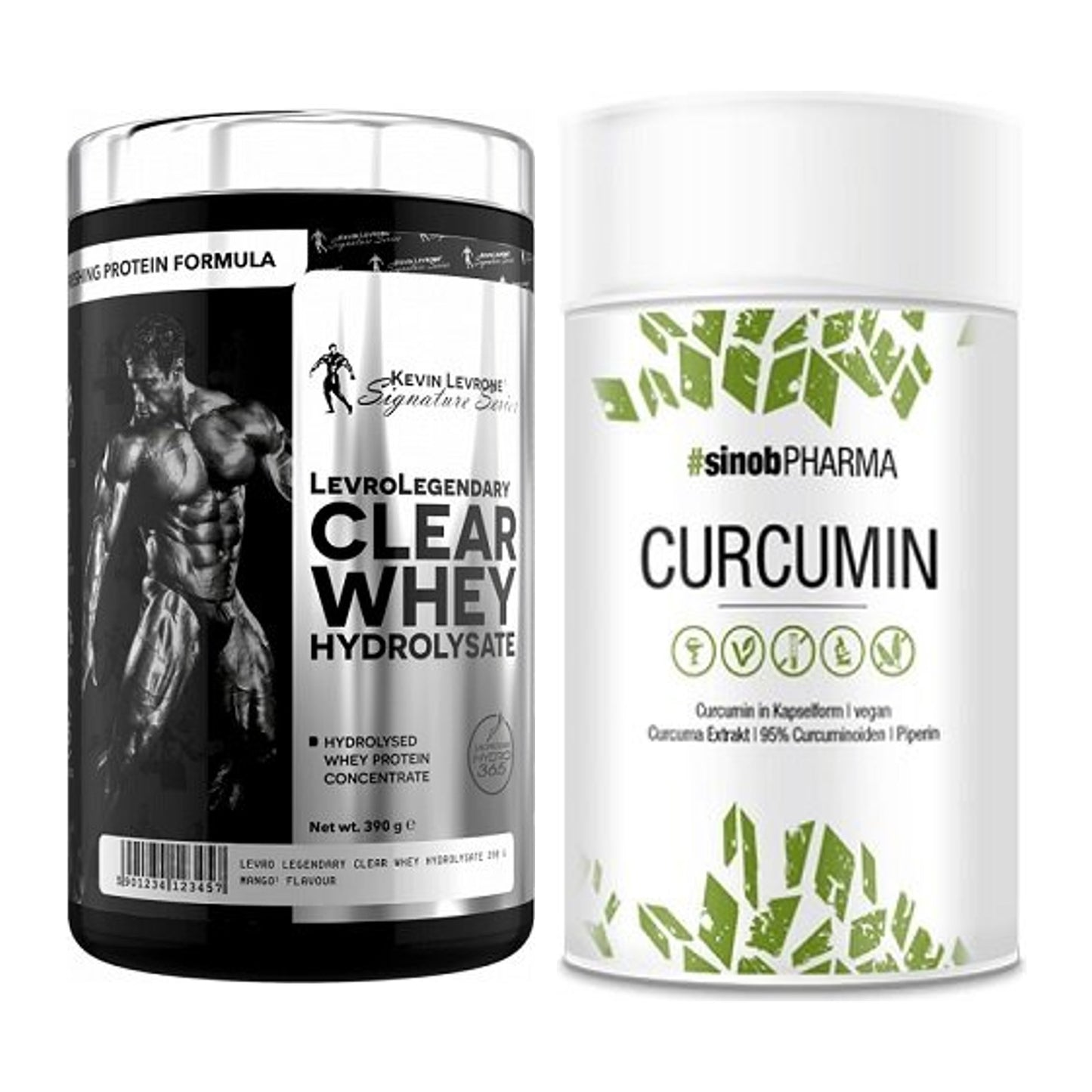Basis-Set: Kevin Levrone Clear Whey + Sinob Curcumin 95% – alle enthaltenen Artikel