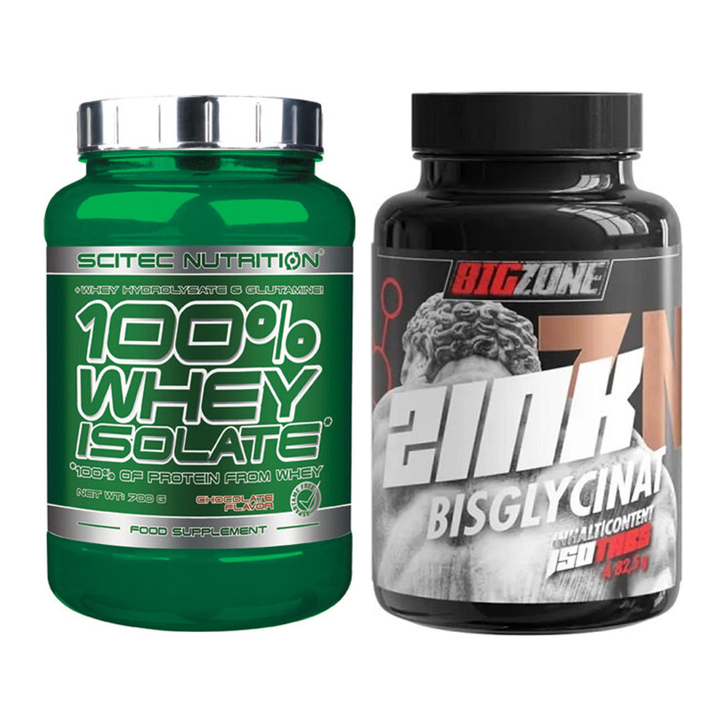 Basis-Set: Scitec Whey Isolate + Big Zone Zink Bisglycinat – alle enthaltenen Artikel