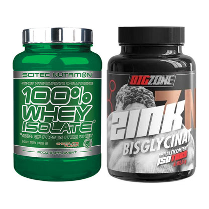 Basis-Set: Scitec Whey Isolate + Big Zone Zink Bisglycinat – alle enthaltenen Artikel