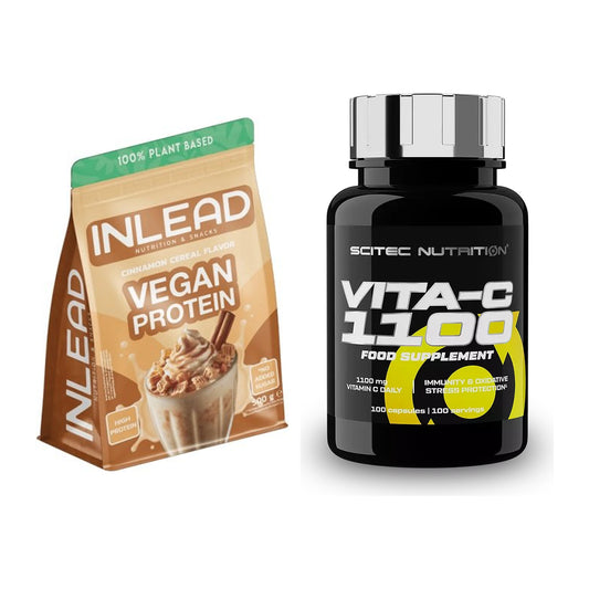 Basis-Set: INLEAD Vegan Protein + Scitec Vitamin C 1100 – alle enthaltenen Artikel