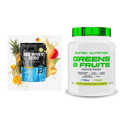 Basis-Set: BioTech Iso Whey Zero + Scitec Greens & Fruits – alle enthaltenen Artikel