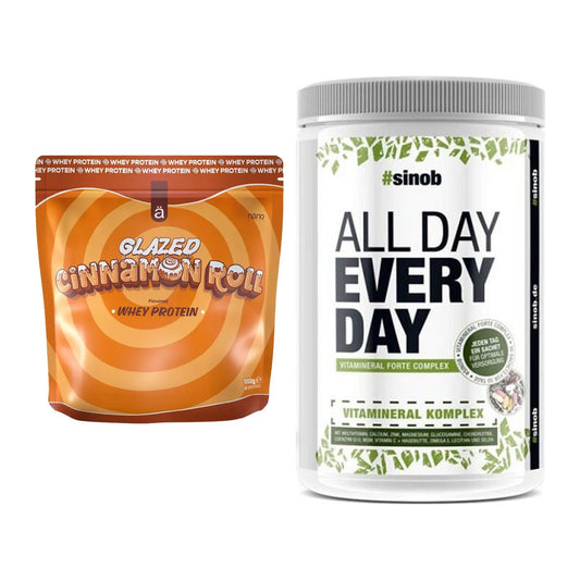 Basis-Set: Nanosupps Whey Protein + Sinob All Day Every Day 30 Serv. – alle enthaltenen Artikel