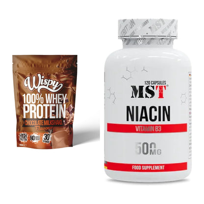 Basis-Set: Wispy Whey 100% + MST Niacin – alle enthaltenen Artikel