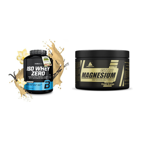 Basis-Set: BioTech Iso Whey Zero + Peak Magnesium Citrat – alle enthaltenen Artikel