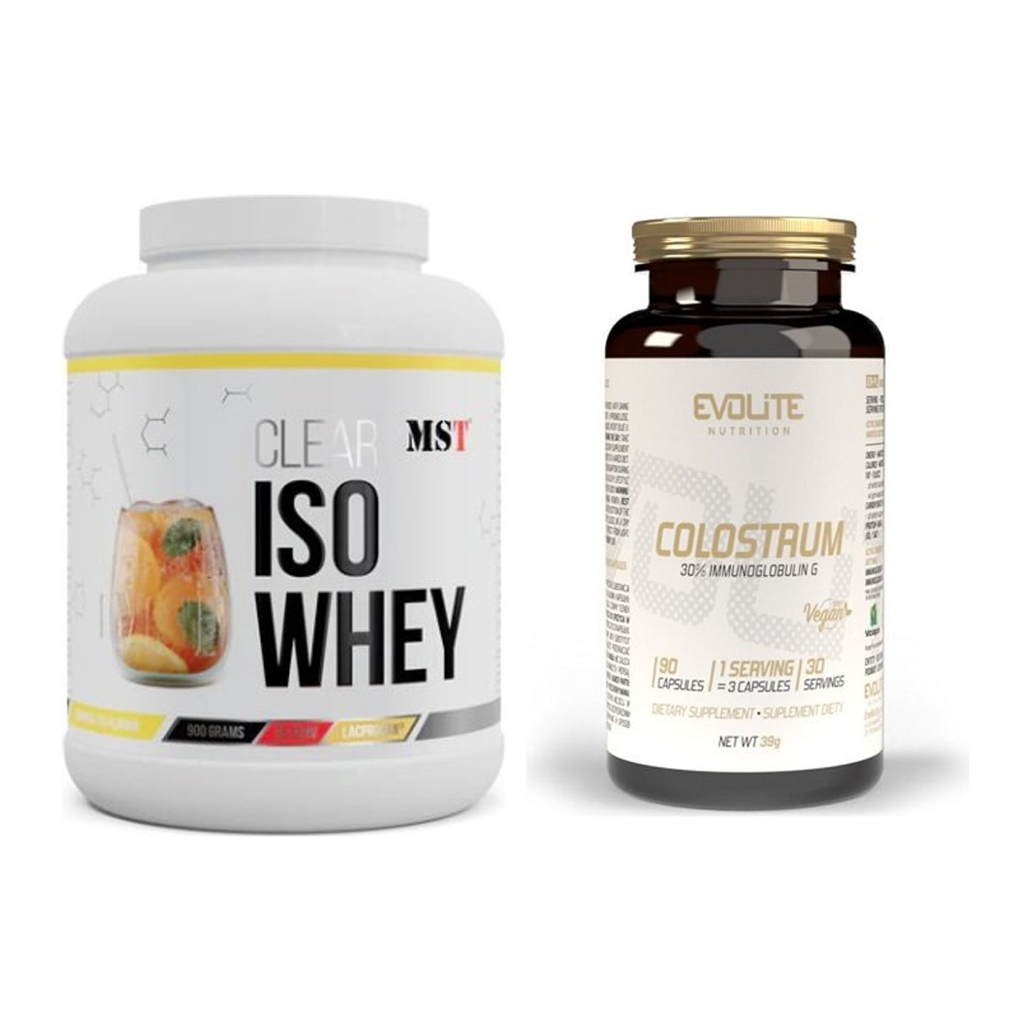 Basis-Set: MST Iso Clear + Evolite Nutrition Colostrum 30% – alle enthaltenen Artikel
