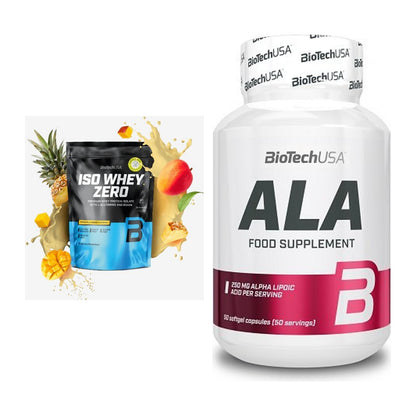 Basis-Set: BioTech Iso Whey Zero + BioTech ALA alpha lipoic acid – alle enthaltenen Artikel