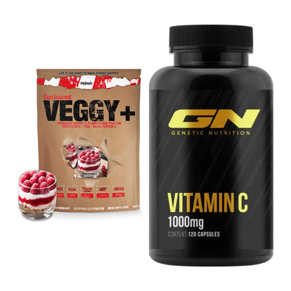 Basis-Set: Sinob VEGGY + VEGAN PROTEIN + GN Vitamin C Health Line – alle enthaltenen Artikel