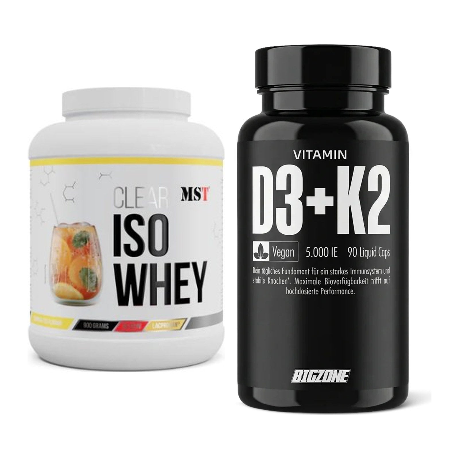 Basis-Set: MST Iso Clear + Big Zone Vitamin D3 + K2 – alle enthaltenen Artikel