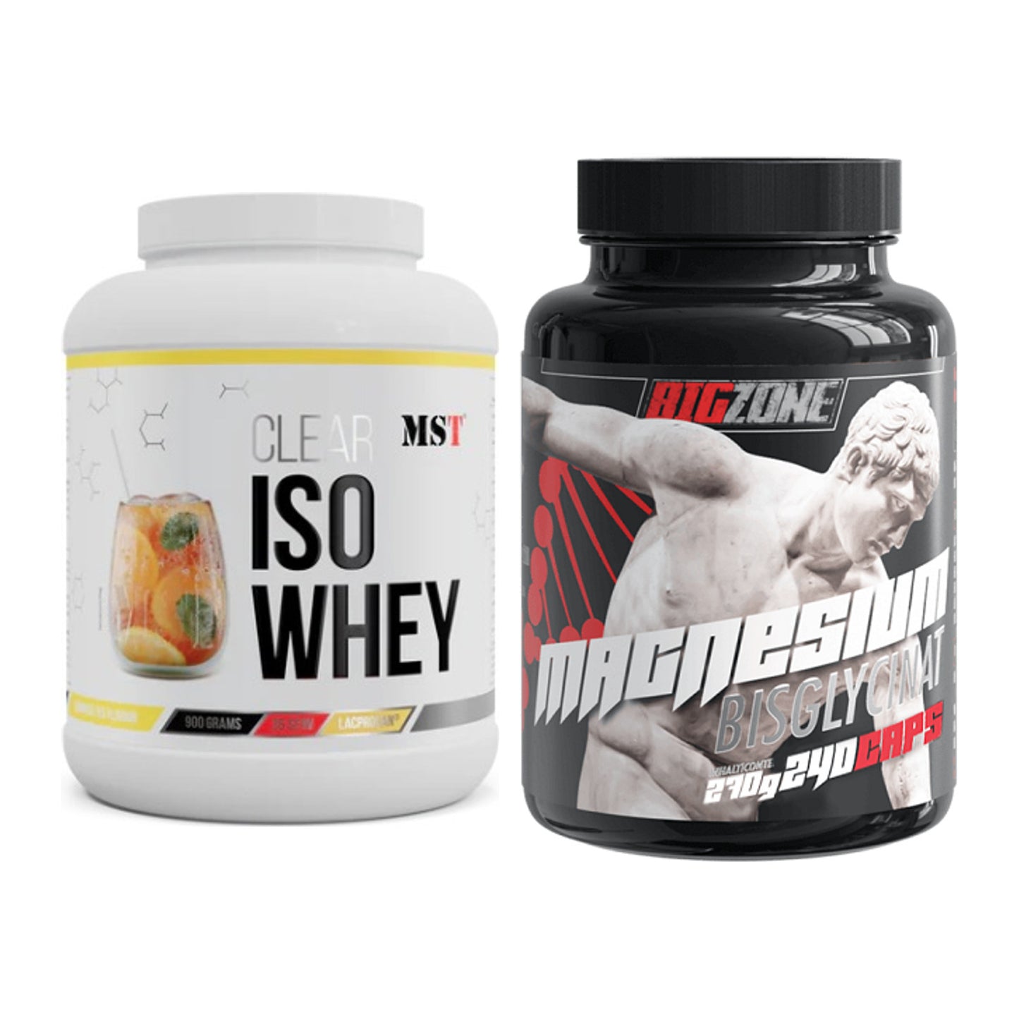 Basis-Set: MST Iso Clear + Big Zone Magnesium Bisglycinat – alle enthaltenen Artikel