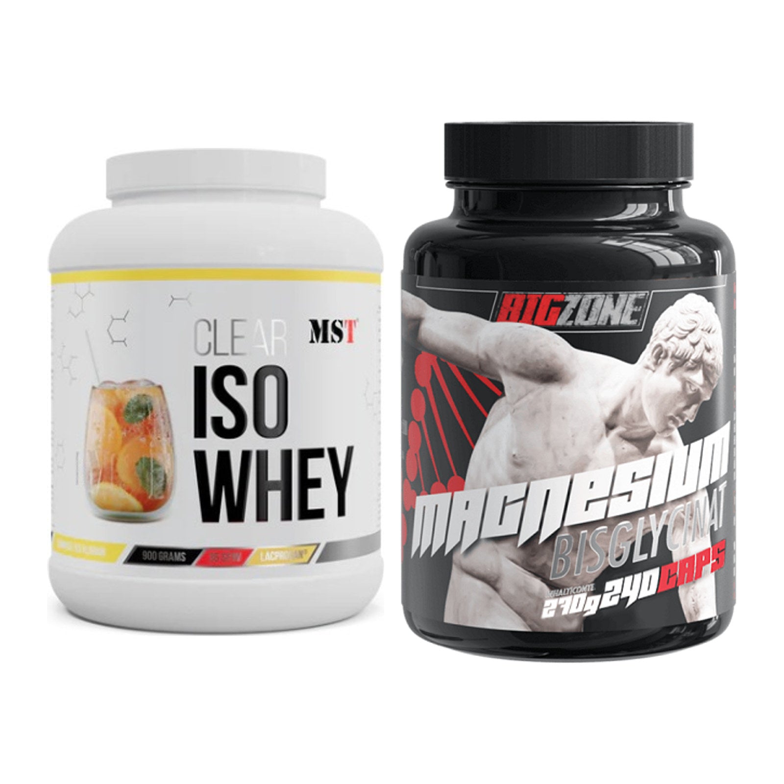 Basis-Set: MST Iso Clear + Big Zone Magnesium Bisglycinat – alle enthaltenen Artikel