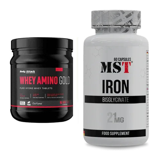 Basis-Set: Body Attack Whey Amino Gold + MST Iron Bisglycinate – alle enthaltenen Artikel
