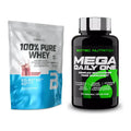 Basis-Set: BioTech 100% Pure Whey + Scitec Mega Daily One Plus – alle enthaltenen Artikel