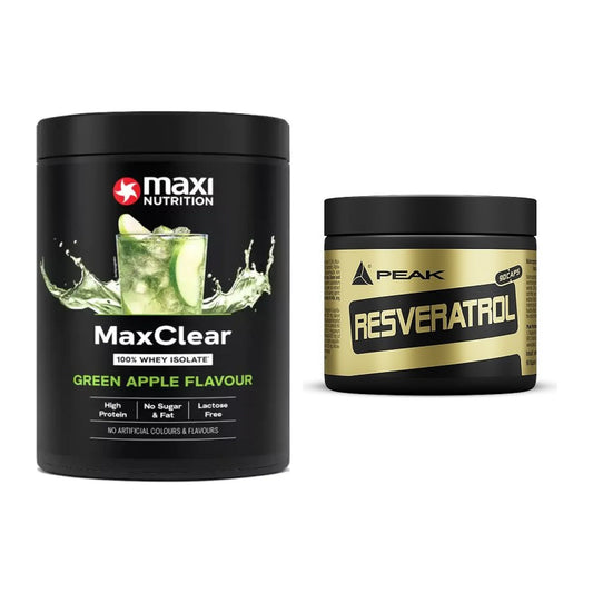 Basis-Set: MaxiNutrition MaxClear 100% Clear + Peak Resveratrol – alle enthaltenen Artikel