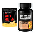 Basis-Set: Body Attack 100% Whey Protein + ESN Vitamin Stack – alle enthaltenen Artikel