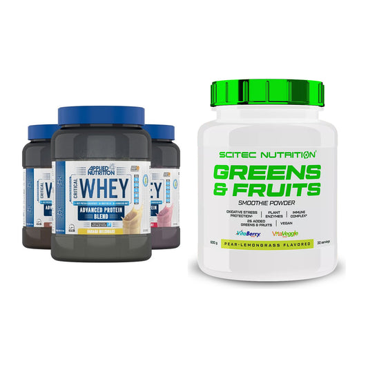 Basis-Set: Applied Nutrition Critical Whey + Scitec Greens & Fruits – alle enthaltenen Artikel